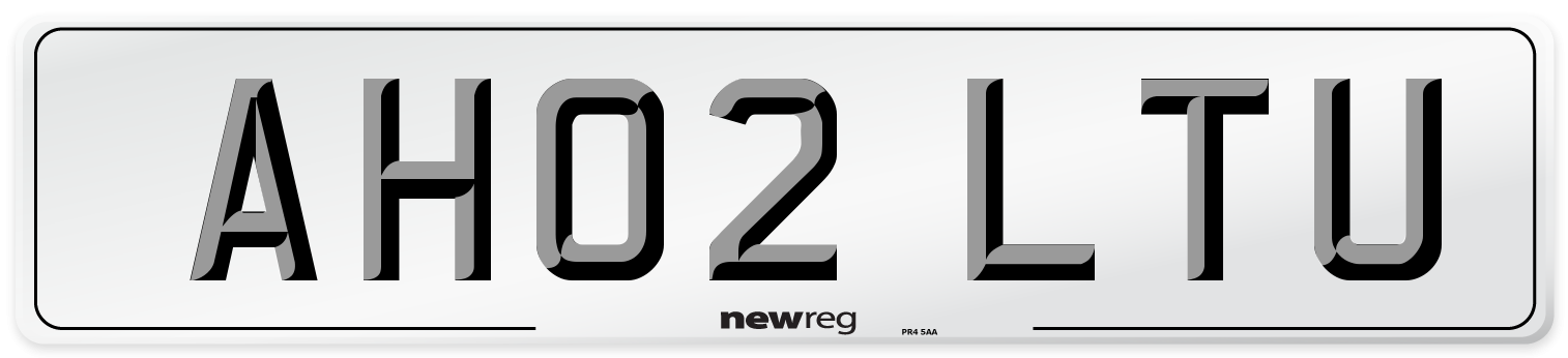 AH02 LTU Number Plate from New Reg